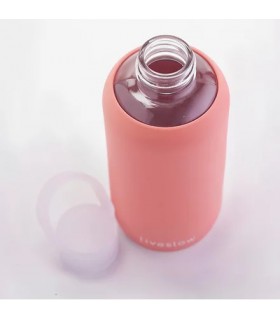 Botella De Vidrio Con Cubierta De Silicona 450ml Pink