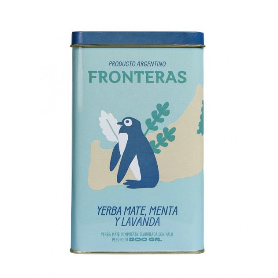 Lata Yerba Mate Fronteras 500 gr menta y lavanda