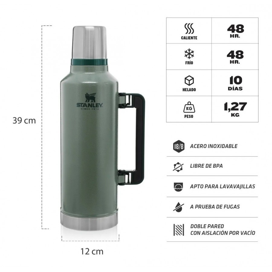 Termo Clásico Stanley 2.5 Qt Verde