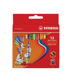 12 Crayones de Cera Yippy Wax Stabilo