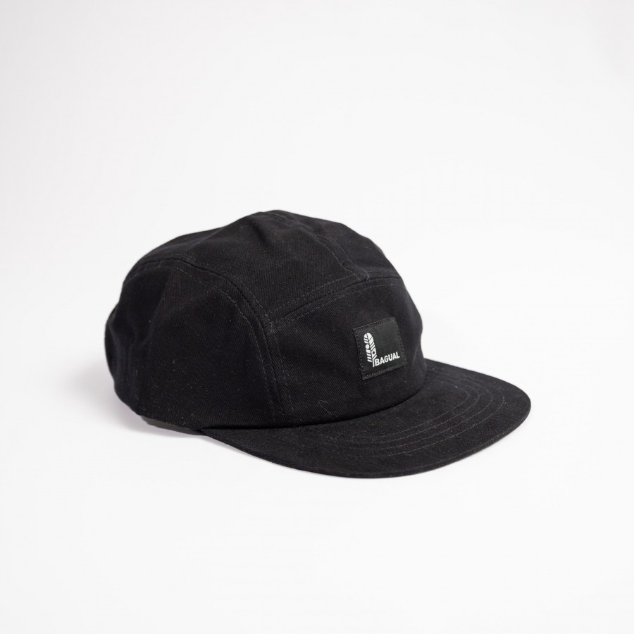 Gorras 5 Paneles Gabardina Negro