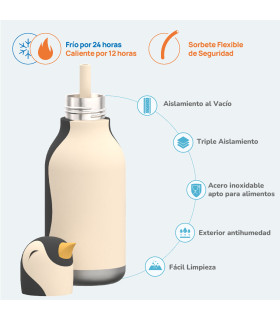 Botella Térmica Bestie Penguin 460 ml Asobu