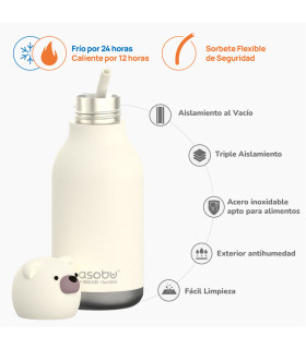 Botella Térmica Bestie Bear 460 ml Asobu