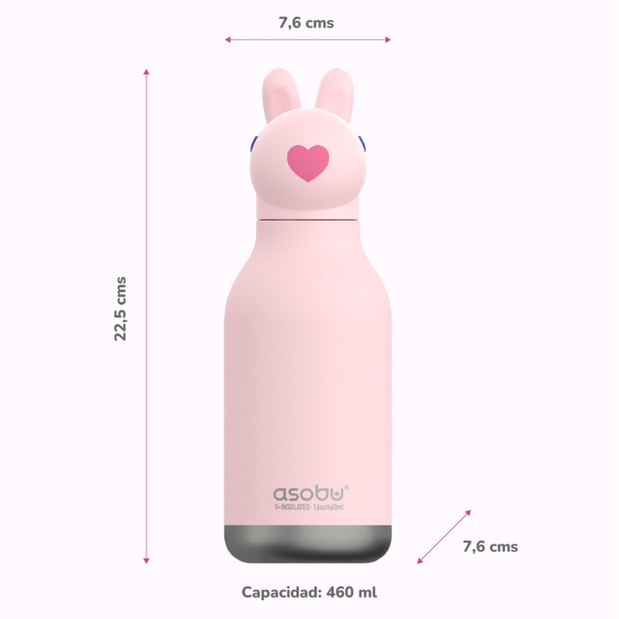 Botella Térmica Bestie Bunny 460 ml Asobu