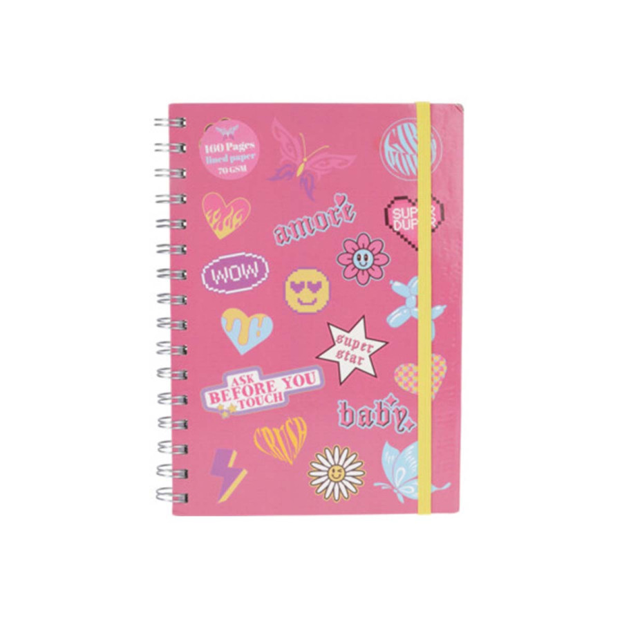 Cuaderno A5 con Elástico Butterfly Alparamis