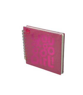 Cuaderno Cuadrado 16 cm Pink Party Alparamis