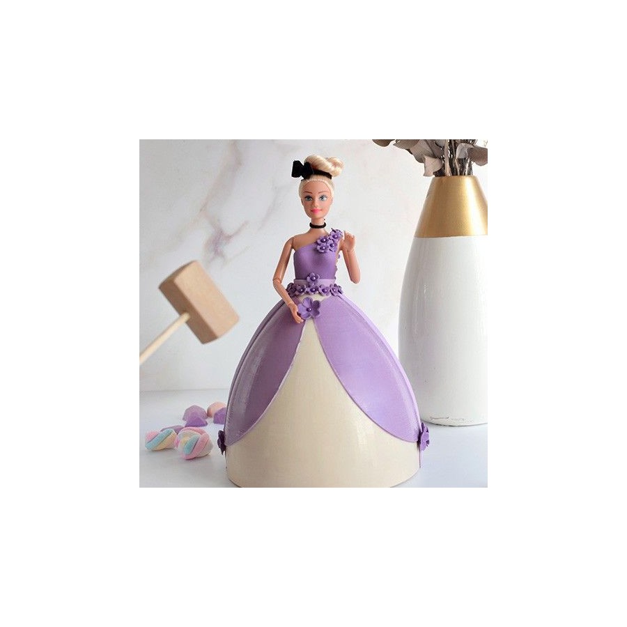 Set de placas Para Cake Falda MuÃ±eca