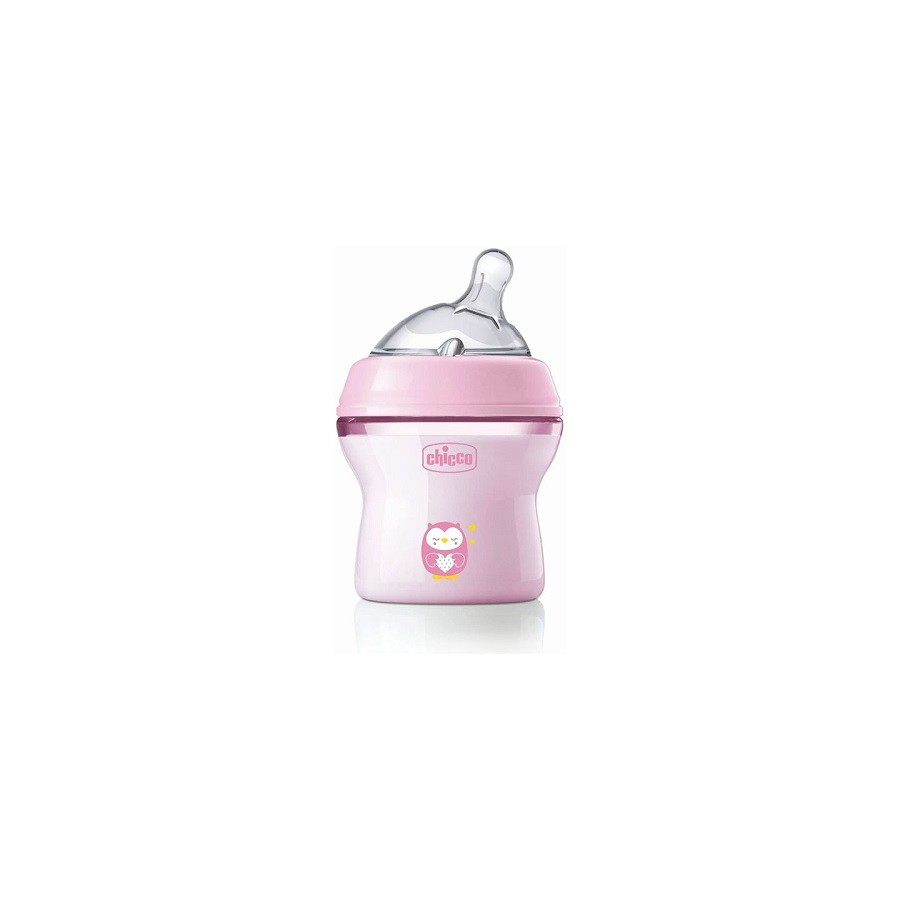 Mamadera Natural Feeling Chicco Flujo Lento 150 Ml Rosa