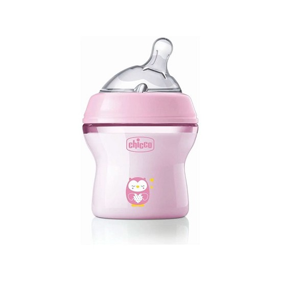 Mamadera Natural Feeling Chicco Flujo Lento 150 Ml Rosa