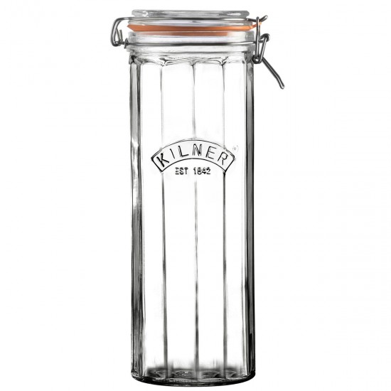 Frasco de Vidrio Facetado Clip Top 2.2 l Kilner