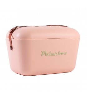 Heladerita Polarbox Rosa con Asa Marrón 20 l