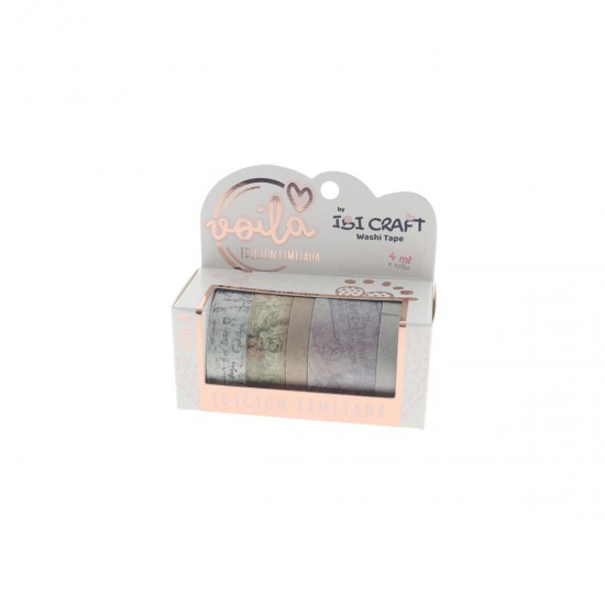 Washi Tape Box 5 Rollos de 4 m Correo Ibicraft