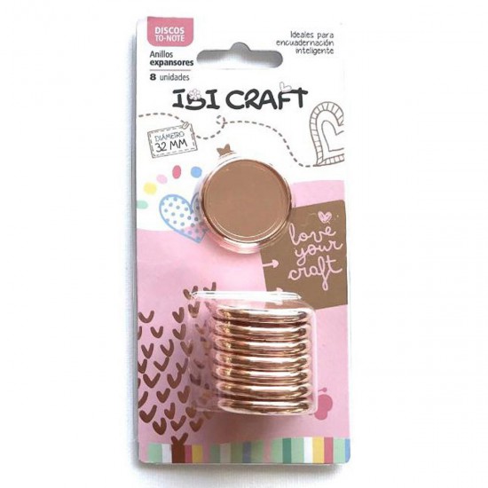 Discos de Expansión de 32 mm x 8 unidades Gold Rose Ibicraft