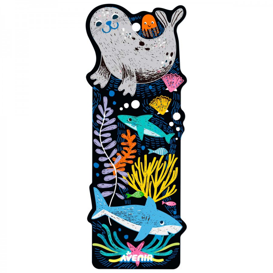 Señaladores Scratch Art Animales del Mar Avenir
