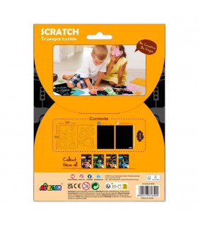 Scratch Art con Stencil Transportes Avenir