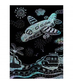 Scratch Art con Stencil Transportes Avenir