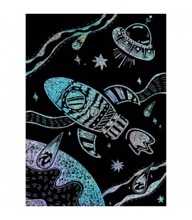 Scratch Art con Stencil Espacio Avenir