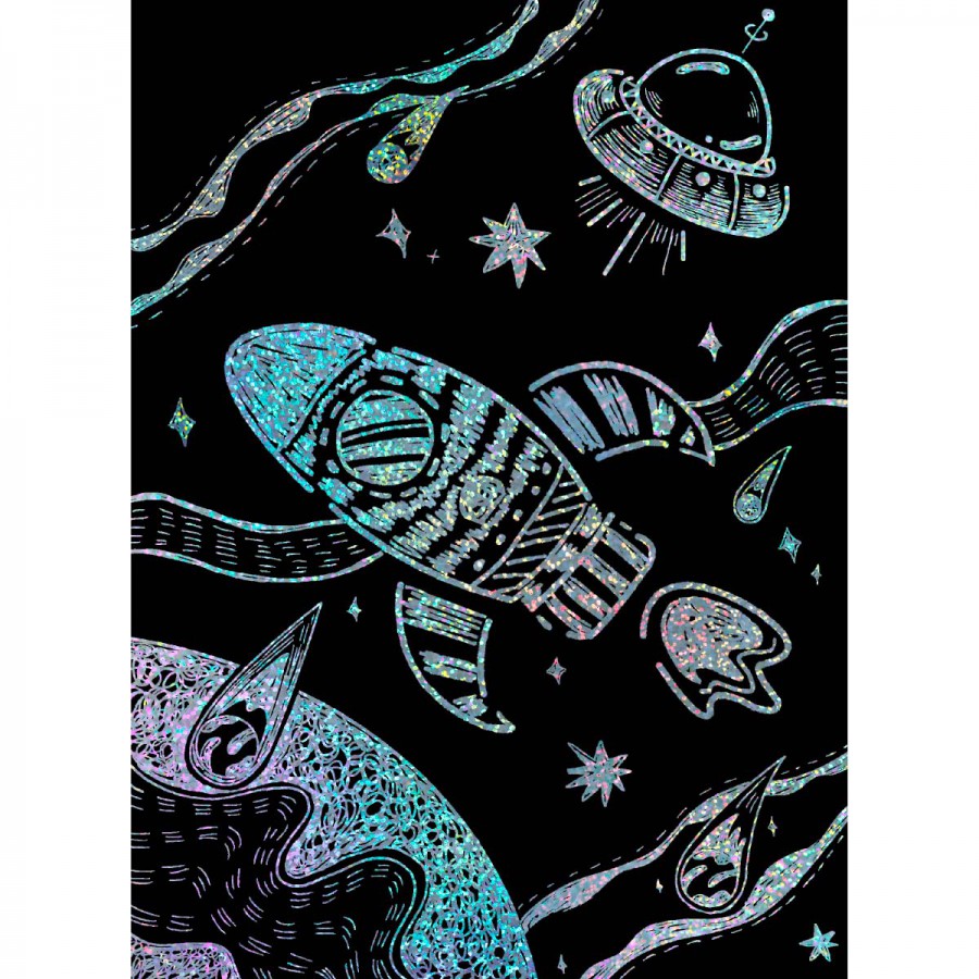 Scratch Art con Stencil Espacio Avenir