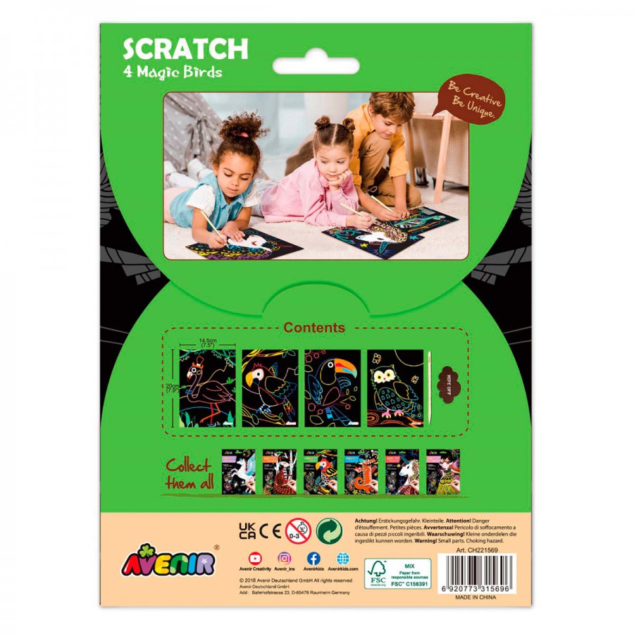 Scratch Art 4 Pájaros Mágicos Avenir