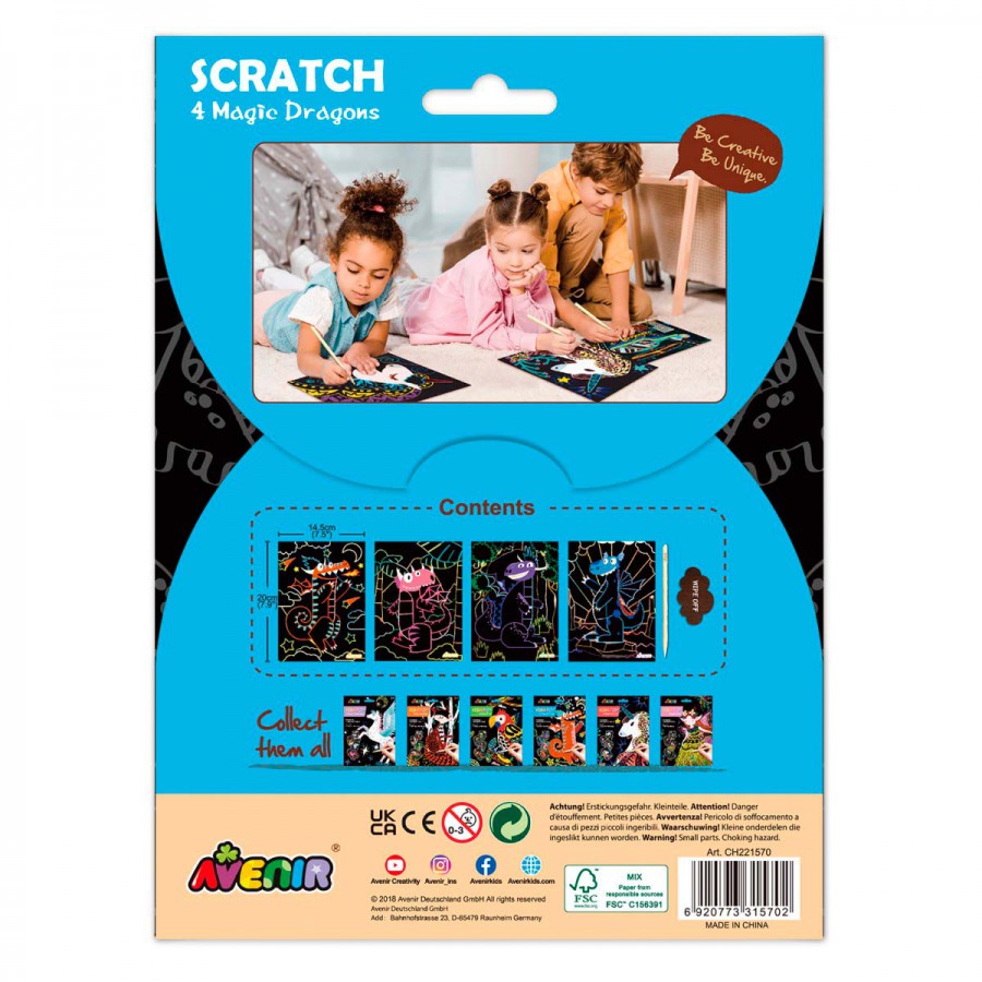 Scratch Art 4 Dragones Mágicos Avenir