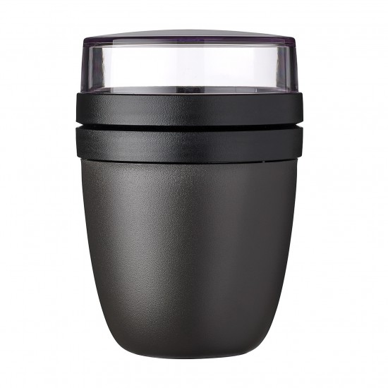 Recipiente para almuerzo ellipse 500 ml + 200 ml - black