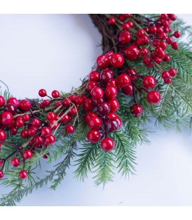 Corona con Bayas Rojas 56 cm Alparamis
