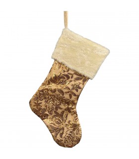 Adorno de Bota de Tela Dorada 61 cm Alparamis