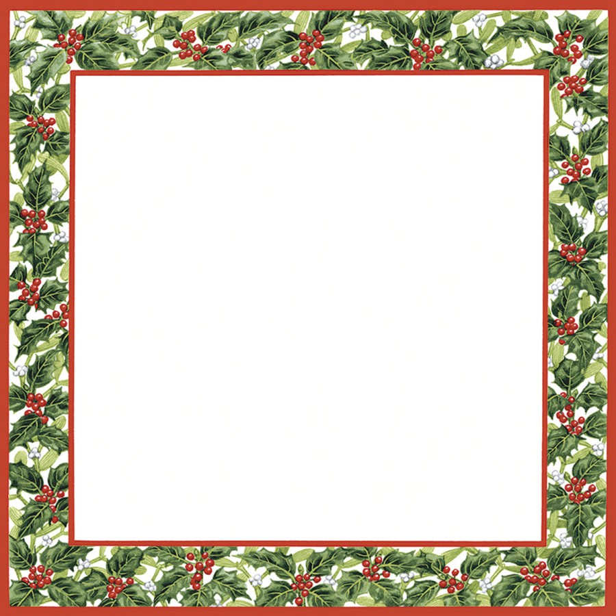 Mantel 80 x 80 cm Mistletoe And Ilex Xmas