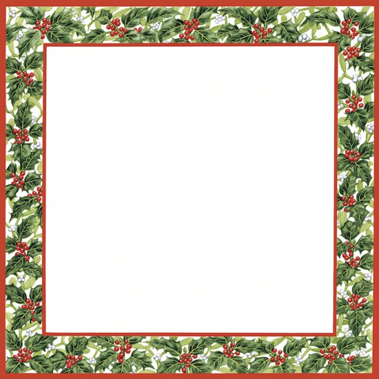 Mantel 80 x 80 cm Mistletoe And Ilex Xmas