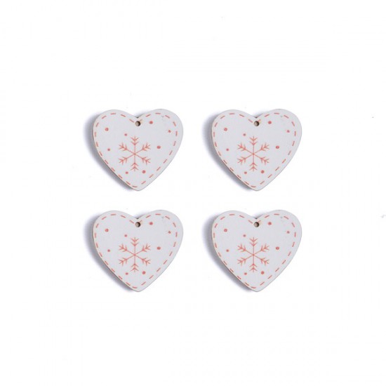 4 Broches Corazon Enchapado Alparamis