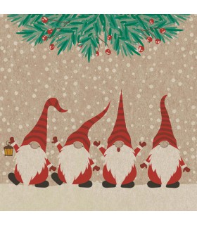 Servilletas Recicladas 33 x 33 cm Happy Santas Xmas