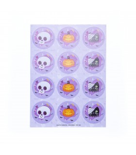 Stickers Violetas de Halloween x 120
