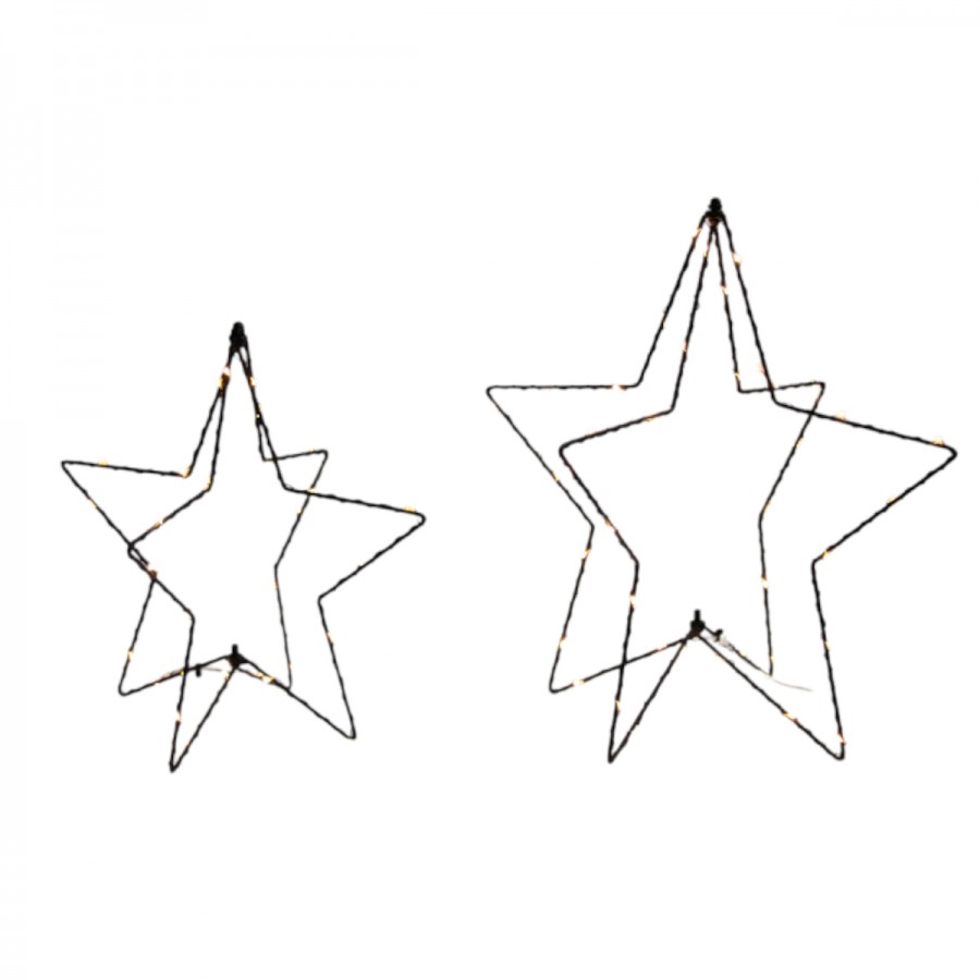 Adorno Estrella 3D con Luz LED 30 cm Alparamis