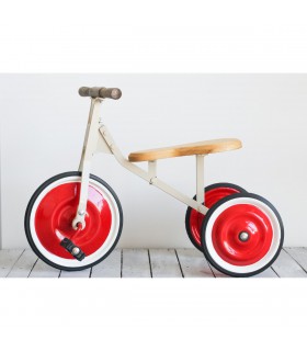 Triciclo de Madera y Hierro Rojo Tinplay