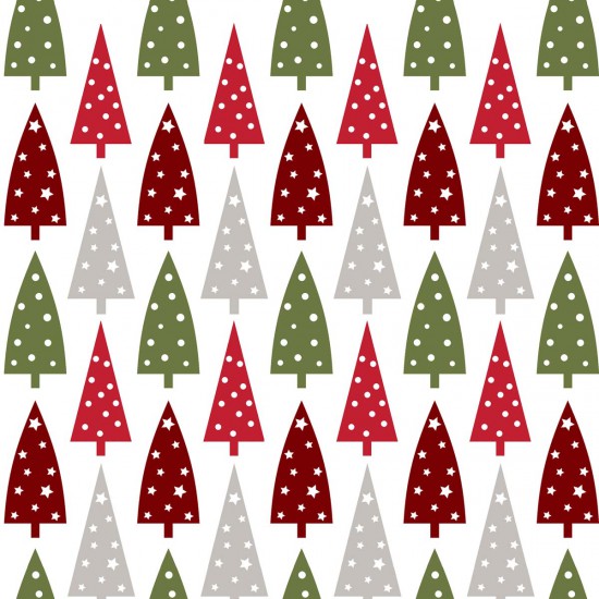 Servilletas 24 x 24 cm Trees in a Row Xmas