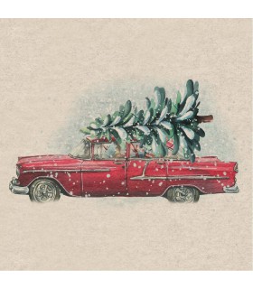 Servilletas Recicladas 33 x 33 cm Car Xmas Tree