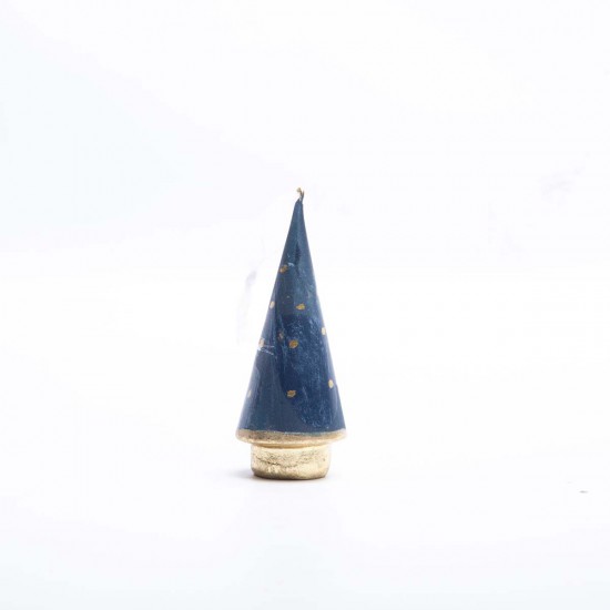 Adorno de Pino con Copos Azul 10 cm Alparamis