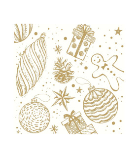 Servilletas 24 x 24 cm Bauble Symphony Xmas