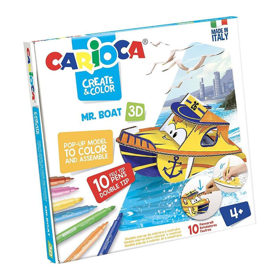 Set Crea y Colorea en 3D Barco