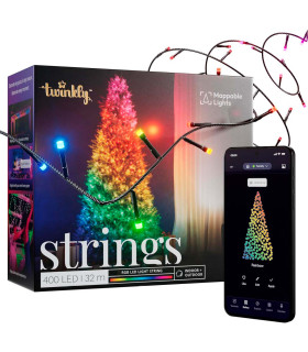 400 Luces LED Decorativas Inteligentes String Twinkly con Enchufe