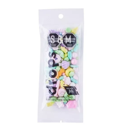 Drops Sprinkles Comestibles Mix Candy 30g Pastelar