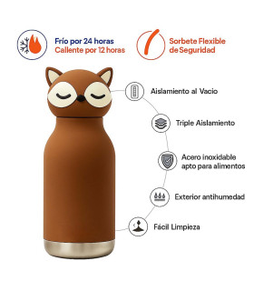 Botella Térmica Bestie Fox 460 ml Asobu