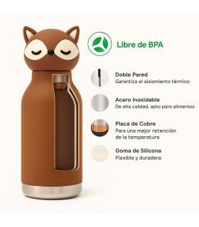 Botella Térmica Bestie Fox 460 ml Asobu