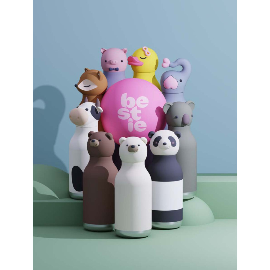 Botella Térmica Bestie Piggy 460 ml Asobu