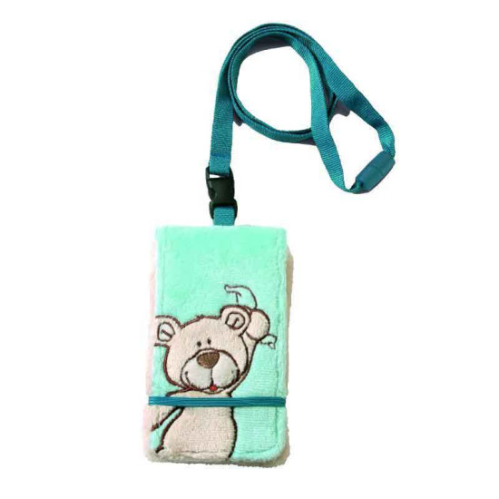 Portatarjetas de Oso marrón claro