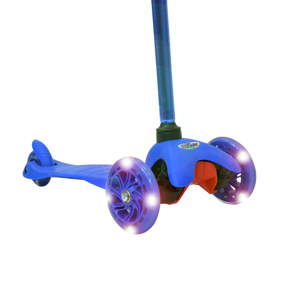 Monopatín de Aluminio Rocker Mini de 3 Ruedas Azul