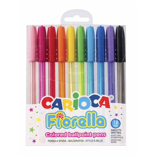 Bolígrafos de Colores Carioca Fiorella x 10