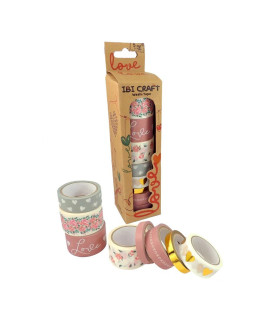 Washi Tape Box 8 Rollos de 5 m Love Ibicraft