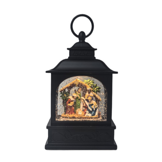 Farol Pesebre 14 x 25 cm con LED Alparamis