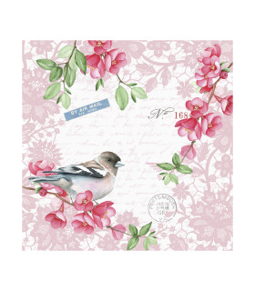 Servilletas 33 x 33 cm Sweet Bird